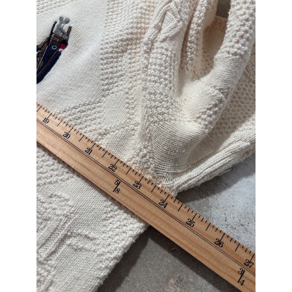 Vintage Fairway Sport Croft & Barrow Golf Embroidered Knit Sweater Mens Large - Picture 3 of 4